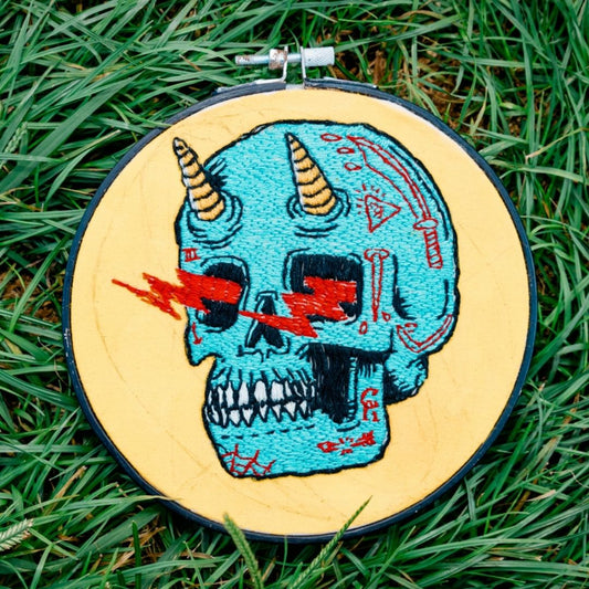 Blue Skull // 6"