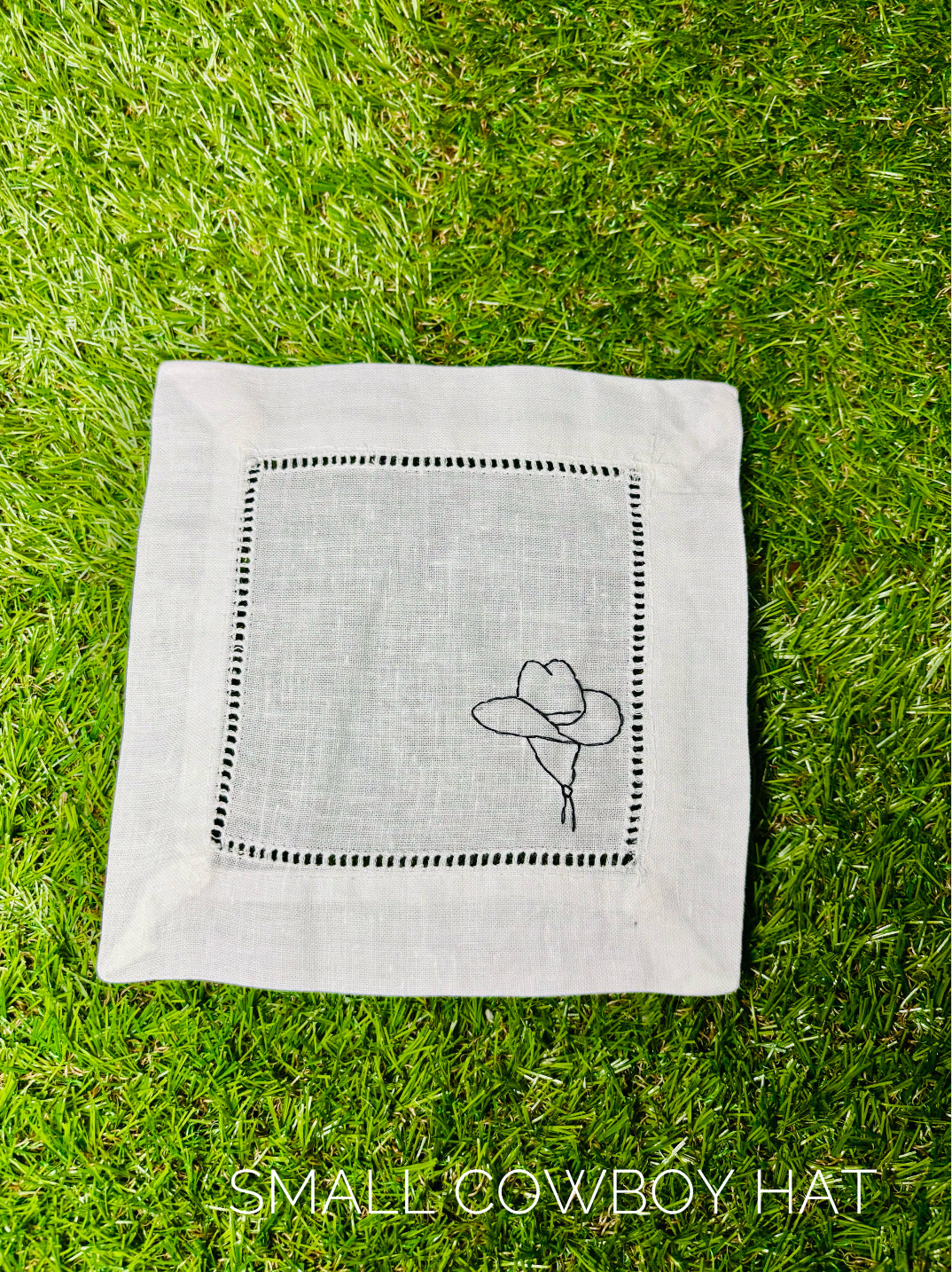 Cowboy/Western Inspired Hand Embroidered Cocktail Napkins