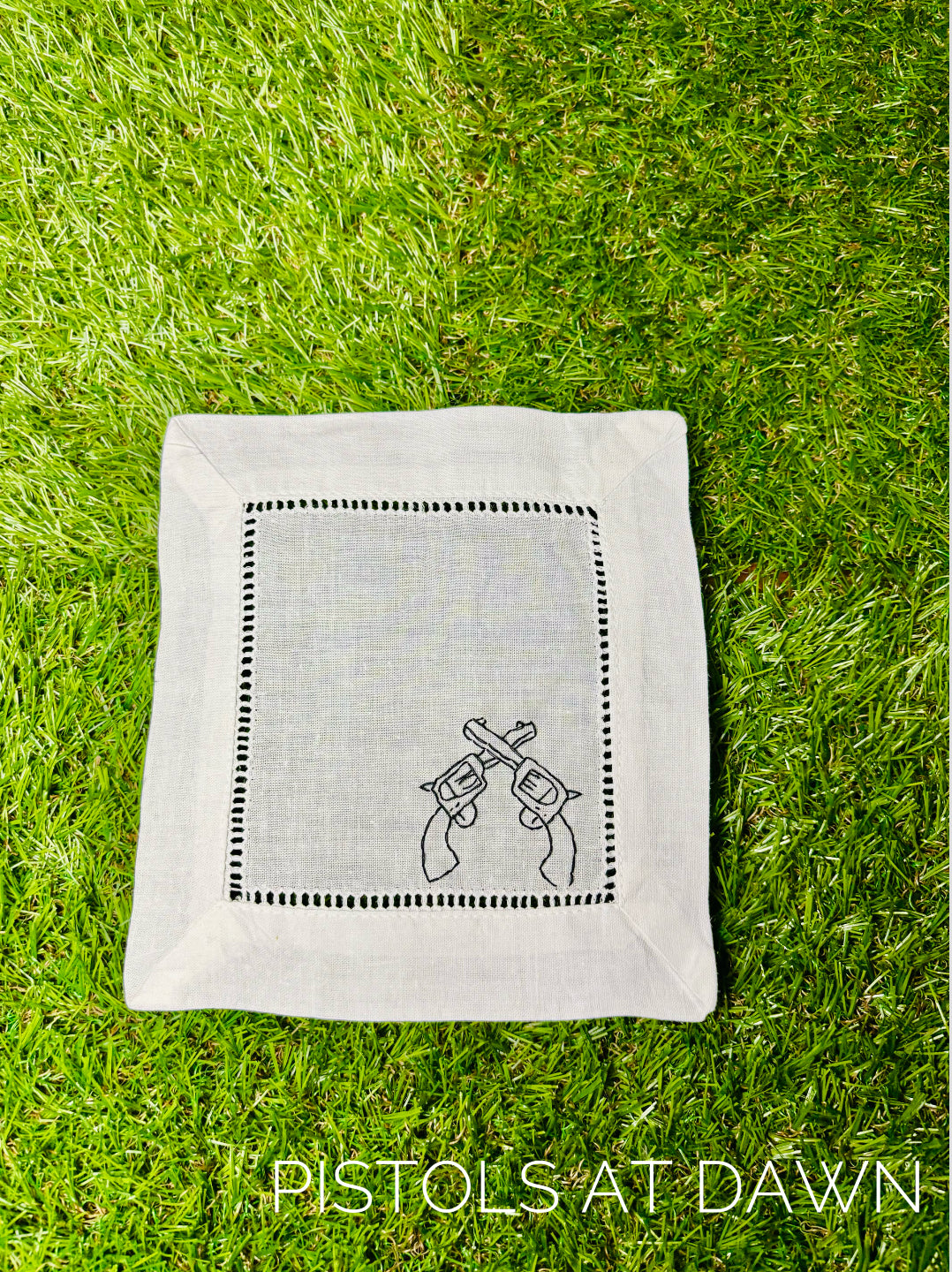 Cowboy/Western Inspired Hand Embroidered Cocktail Napkins