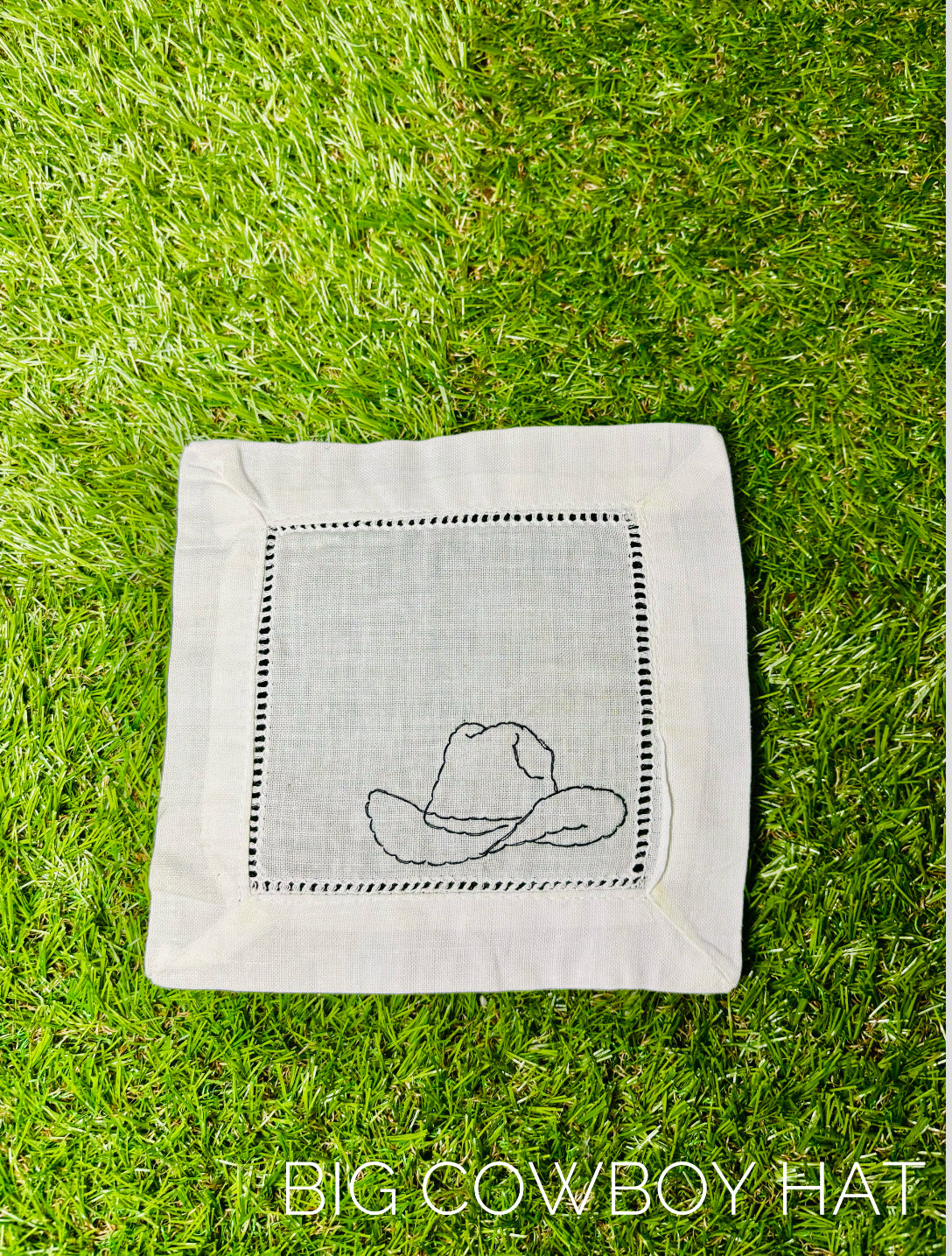 Cowboy/Western Inspired Hand Embroidered Cocktail Napkins