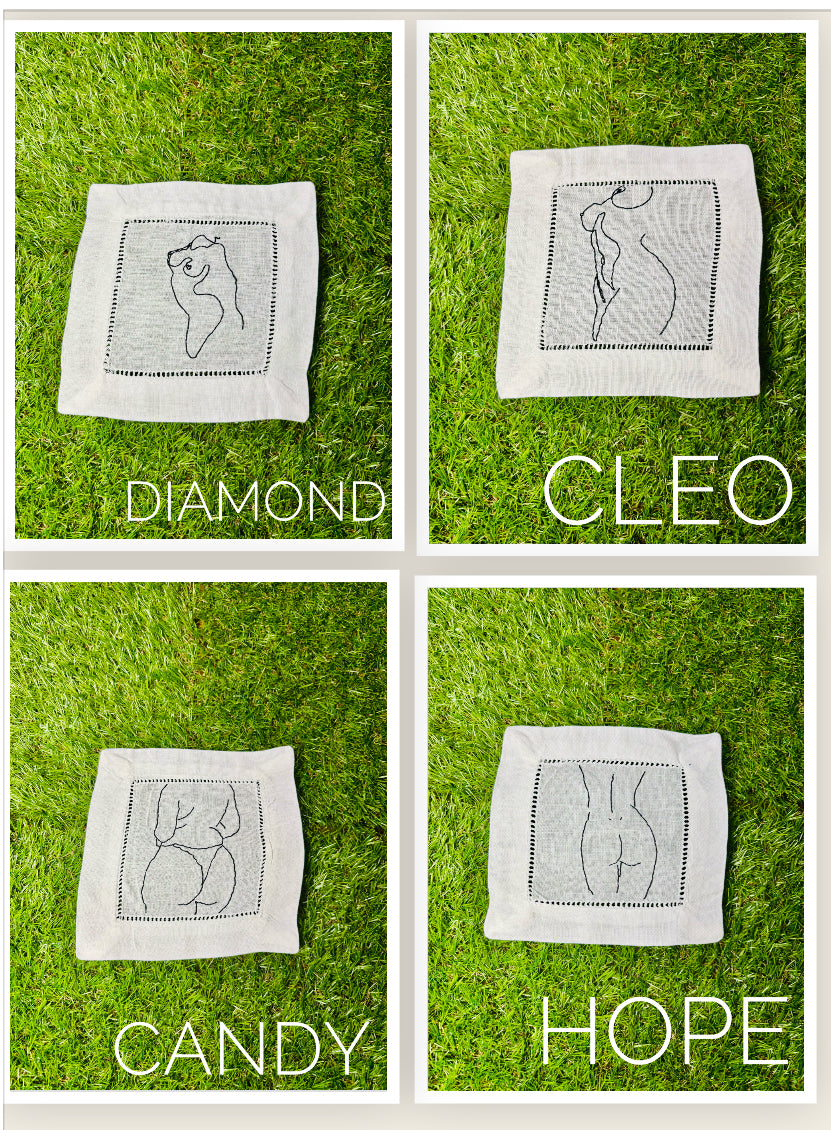 Nude Female Cocktail Napkins