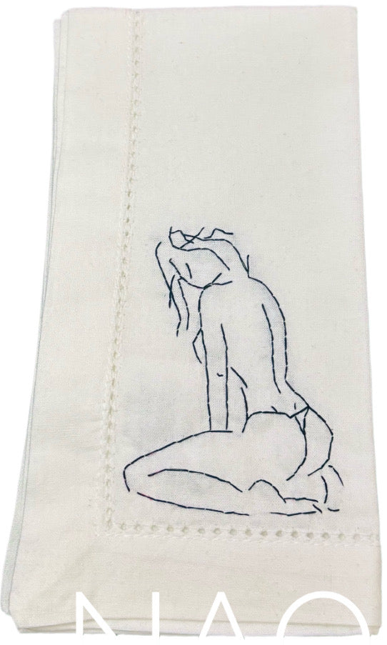 Nude Female Dinner Napkins - The Showgirls Collection