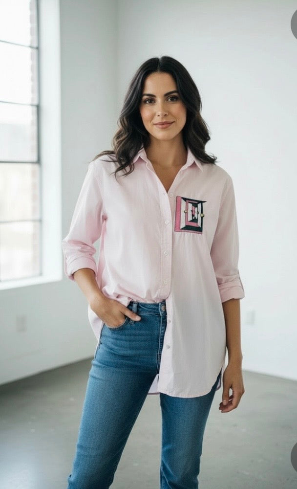 Pink Portal Buttondown
