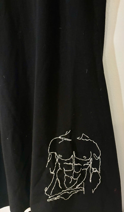 “Mateo” Nude Male Hand-Embroidered  Men's Muscle Tank
