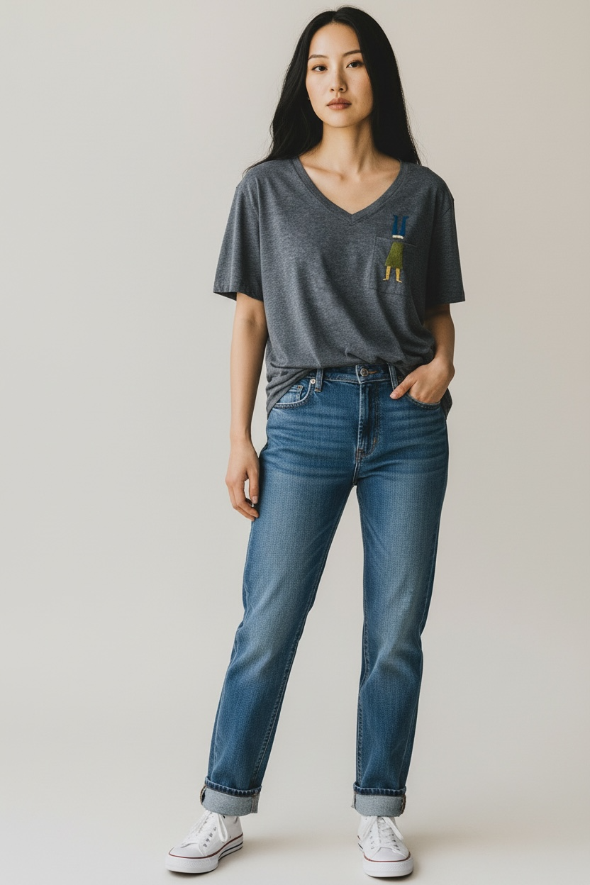 Handstand Girl Pocket People TShirt