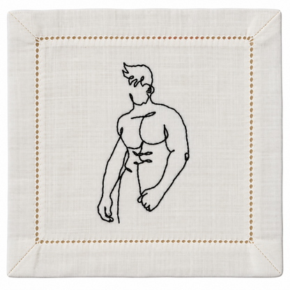 Nude Male Cocktail Napkins- The Magic Mike Set