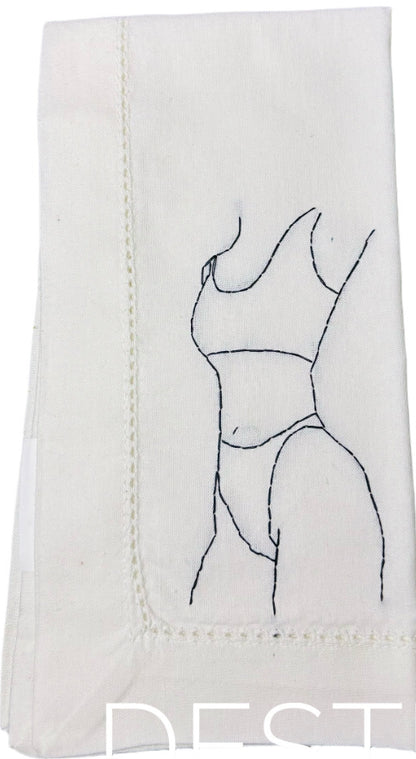 Nude Female Dinner Napkins - The Showgirls Collection