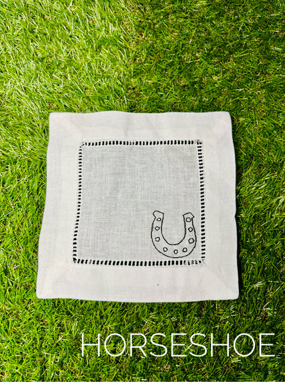 Cowboy/Western Inspired Hand Embroidered Cocktail Napkins