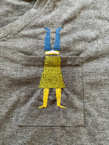 Handstand Girl Pocket People TShirt