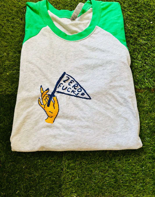 Zero Fucks Baseball Raglan Tshirt