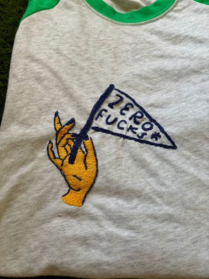 Zero Fucks Baseball Raglan Tshirt