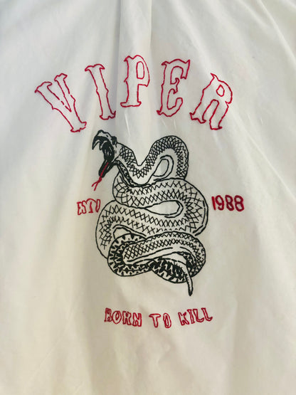 Viper Tattoo Inspired Hand Emproidered Long Sleeve Buttondown