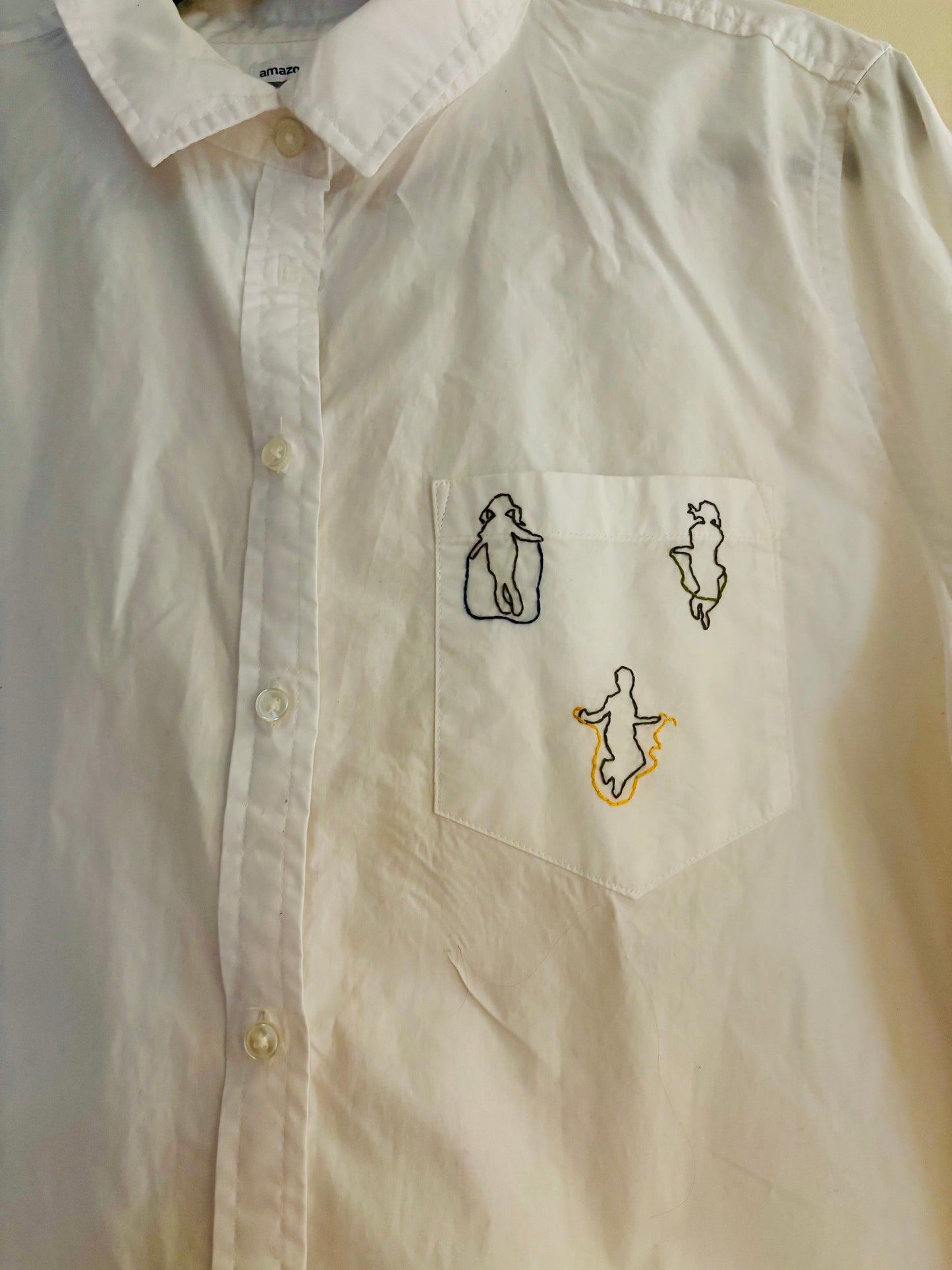 Playground Fun Hand Embroidered Women's Button Down