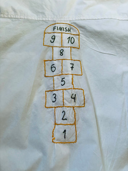 Playground Fun Hand Embroidered Women's Button Down