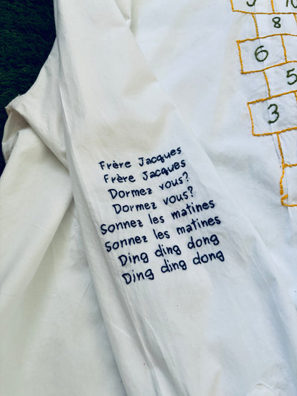 Playground Fun Hand Embroidered Women's Button Down