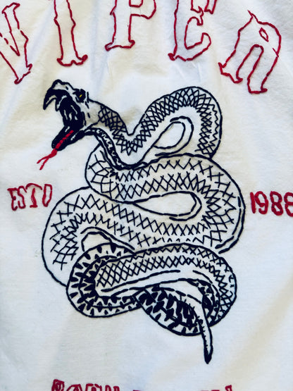 Viper Tattoo Inspired Hand Emproidered Long Sleeve Buttondown