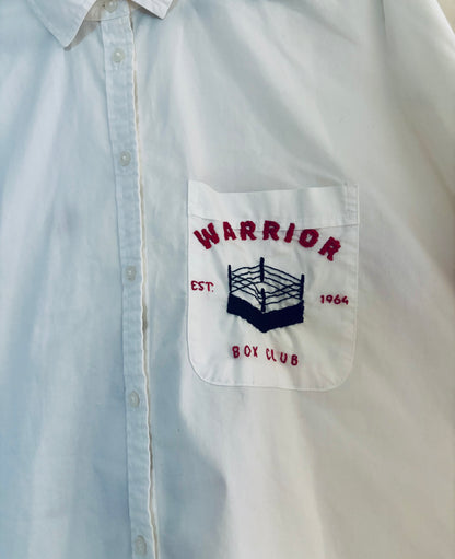 Fight Like a Girl Hand Embroidered Buttondown
