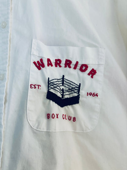 Fight Like a Girl Hand Embroidered Buttondown