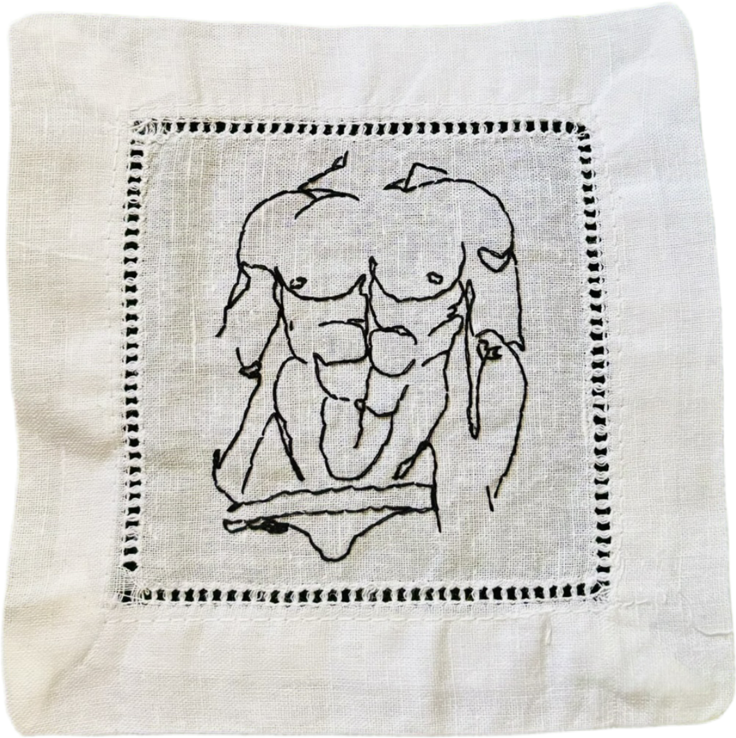 Nude Male Cocktail Napkins- The Full Monte Set