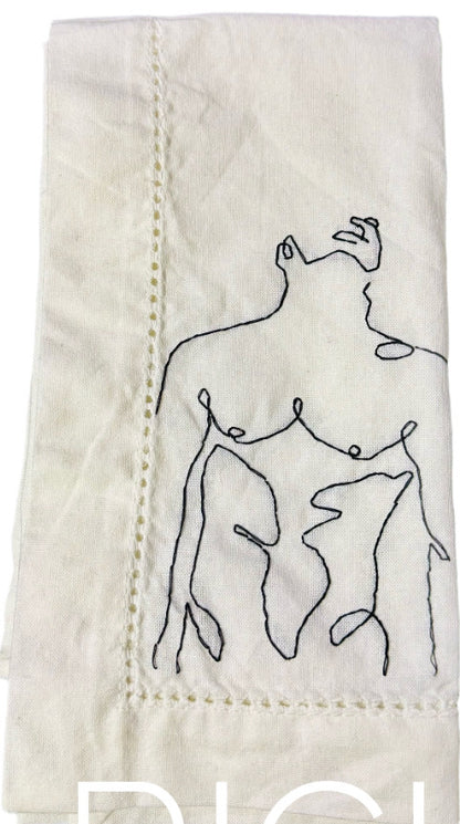 Nude Male Dinner Napkins - The La Bare Collection